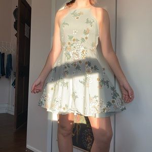 Blue/Gray Floral Dress